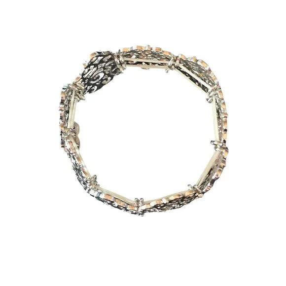 Silver Filigree Stretch Bracelet - Picture 4 of 5